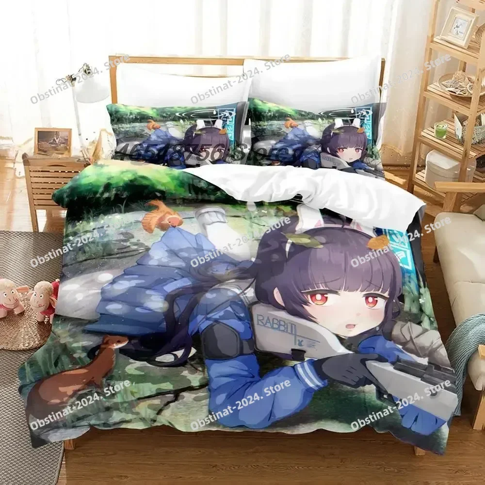 

New Blue Archive Bedding Set Single Twin Print Bed Set With Pillowcase Bed Duvet Cover Soft Single Double Queen Super King Size
