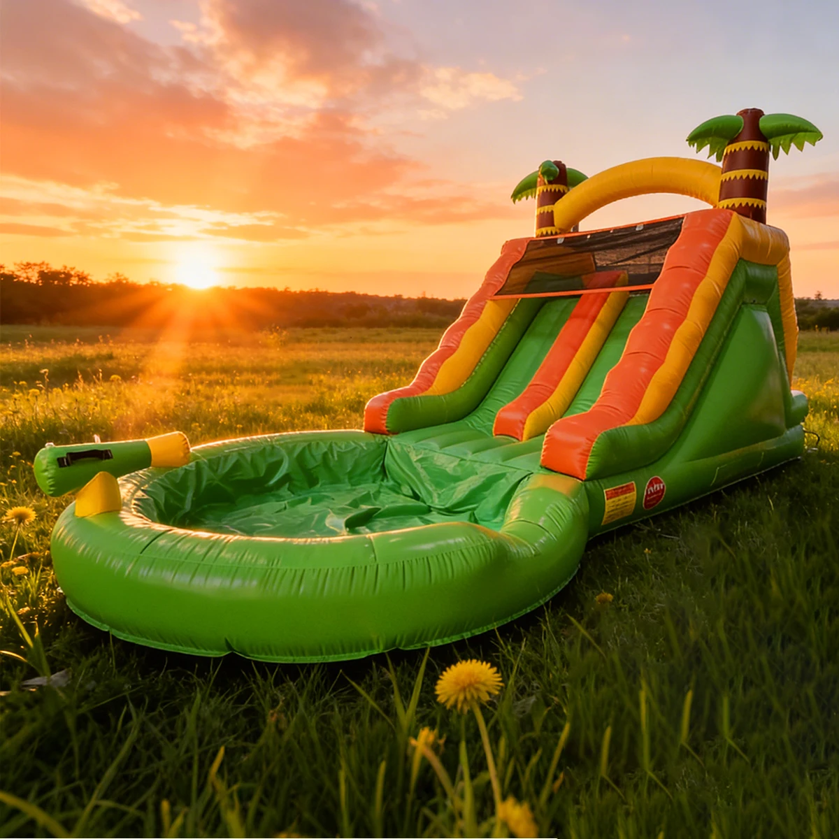 Wholesale Waterslide Inflatable Slides with Pool Blow up Wet Slide Tropical Bounce Water Slide with Blower for Kids Partypromote