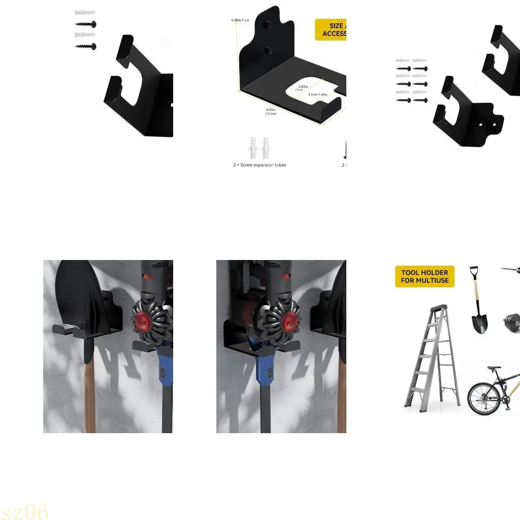 Q2Q4 Secure Trimmer Rack Wall Mounted Electric Tool Organizers For Trimmers Chainsaws Heavy dutys Steel Garage Accessory