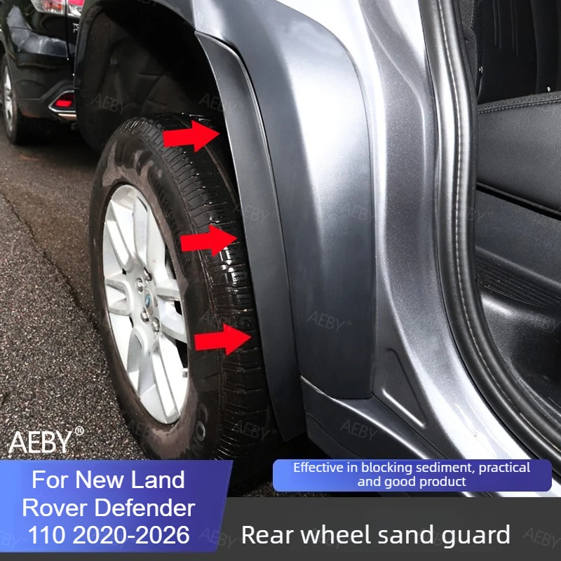 For New Land Rover Defender 110 2020-2026 Rear inner fender and mudguard,splash guard,Rear wheel lining,External attachments