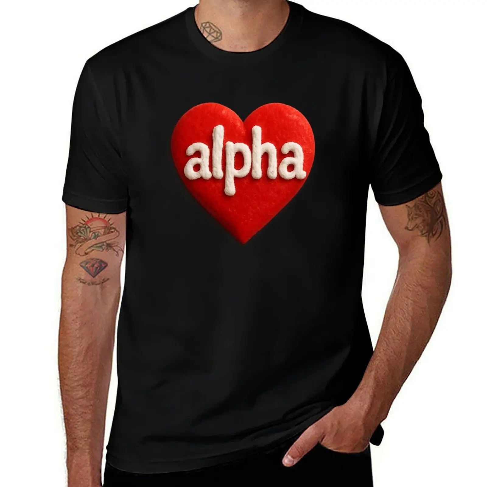 

Alpha T-Shirt Short sleeve tee blanks Anime t-shirt Short sleeve tee men