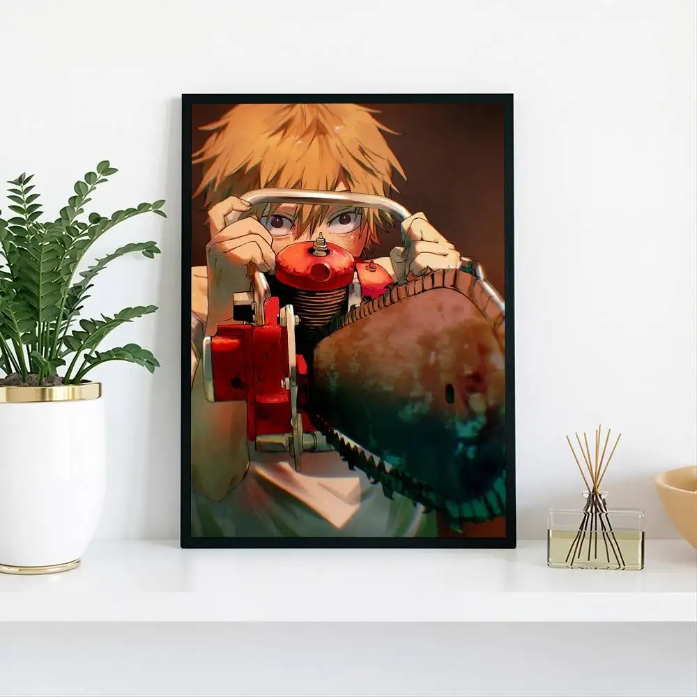 Chainsaw Man Denji Poster Waterproof Wall Art Sticker For Bar Living Room Vintage Decor High Quality Print Gift