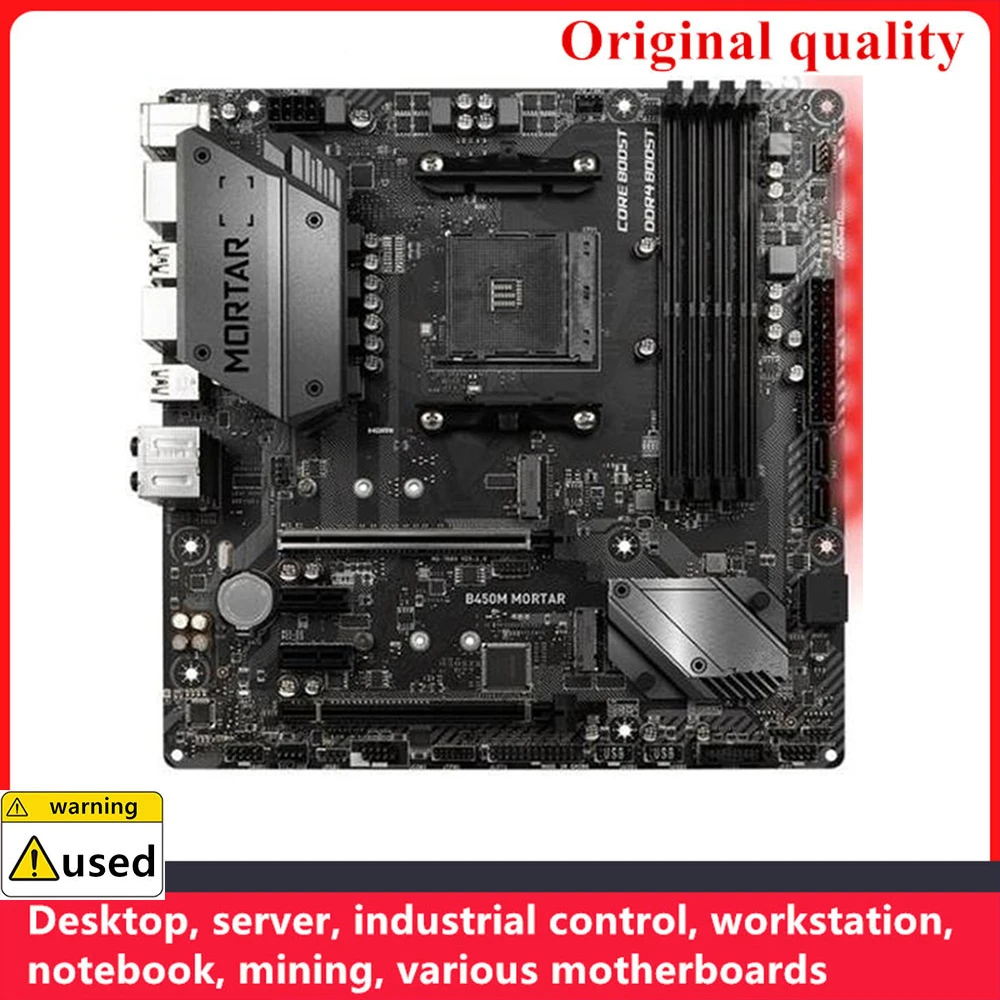 สำหรับ B450M ปูนเมนบอร์ด AM4 DDR4 128GB สำหรับ B450 AMD เมนบอร์ดเดสก์ท็อป M,2 NVMe USB3.0