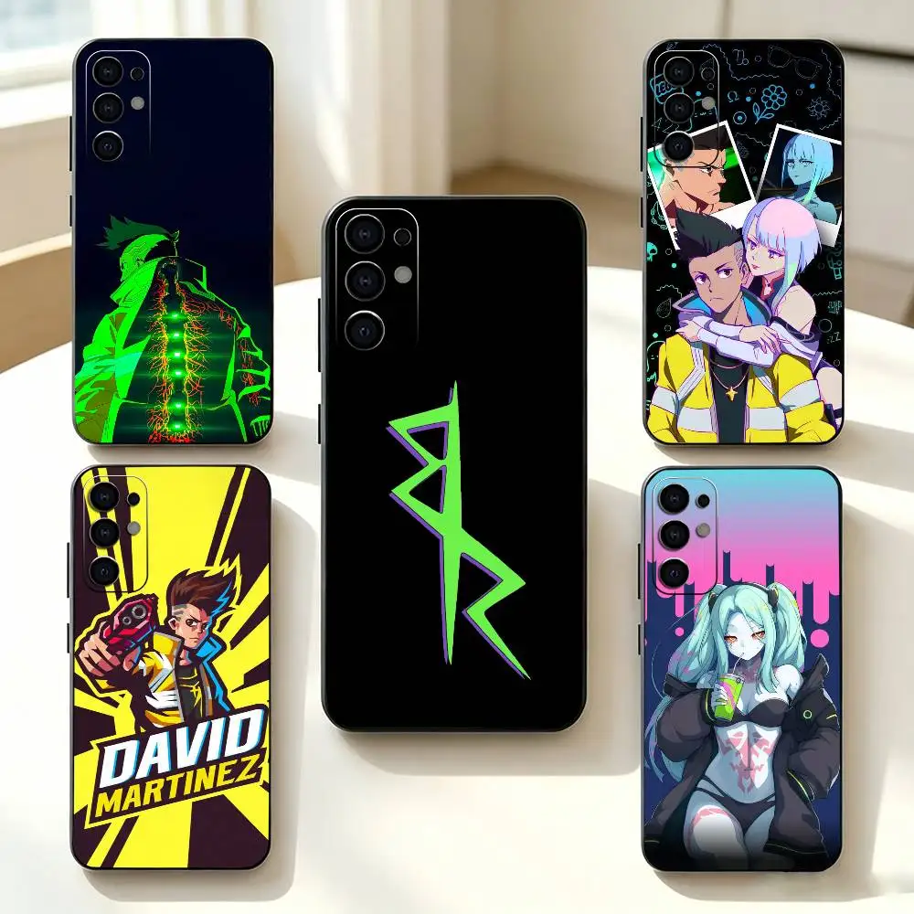

Anime C-Cyberpunk-k Edgerunners Phone Case Black Silicone Soft For Samsung S25,S24,S21,S22,S23,S30,Ultra,S20,Plus,Fe,Lite
