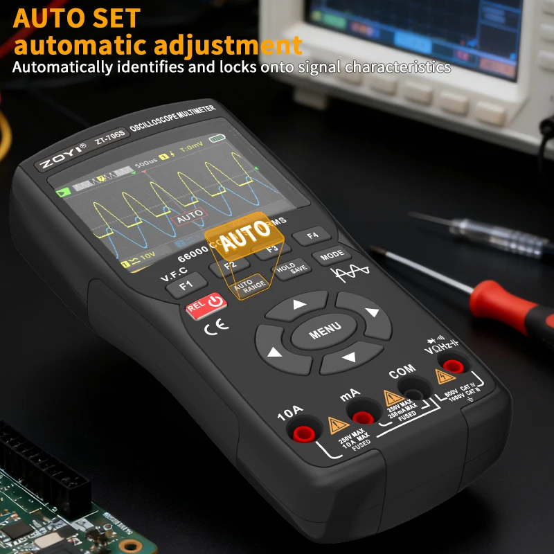 ZOYI ZT-706S 3-in-1 Oscilloscope Multimeter Upgraded 66000-Count