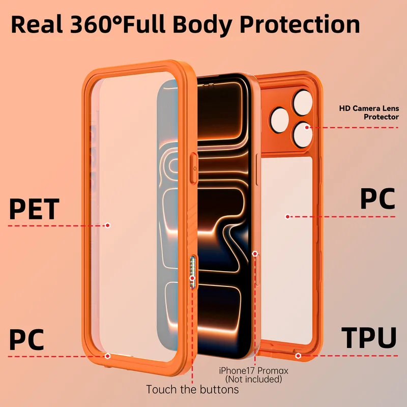 Wodoodporne etui magnetyczne Shellbox IP68 do pływania i nurkowania - Kompatybilne z iPhone 17e 17/17AIR/17Pro/17Promax — zdjęcie produktu 6