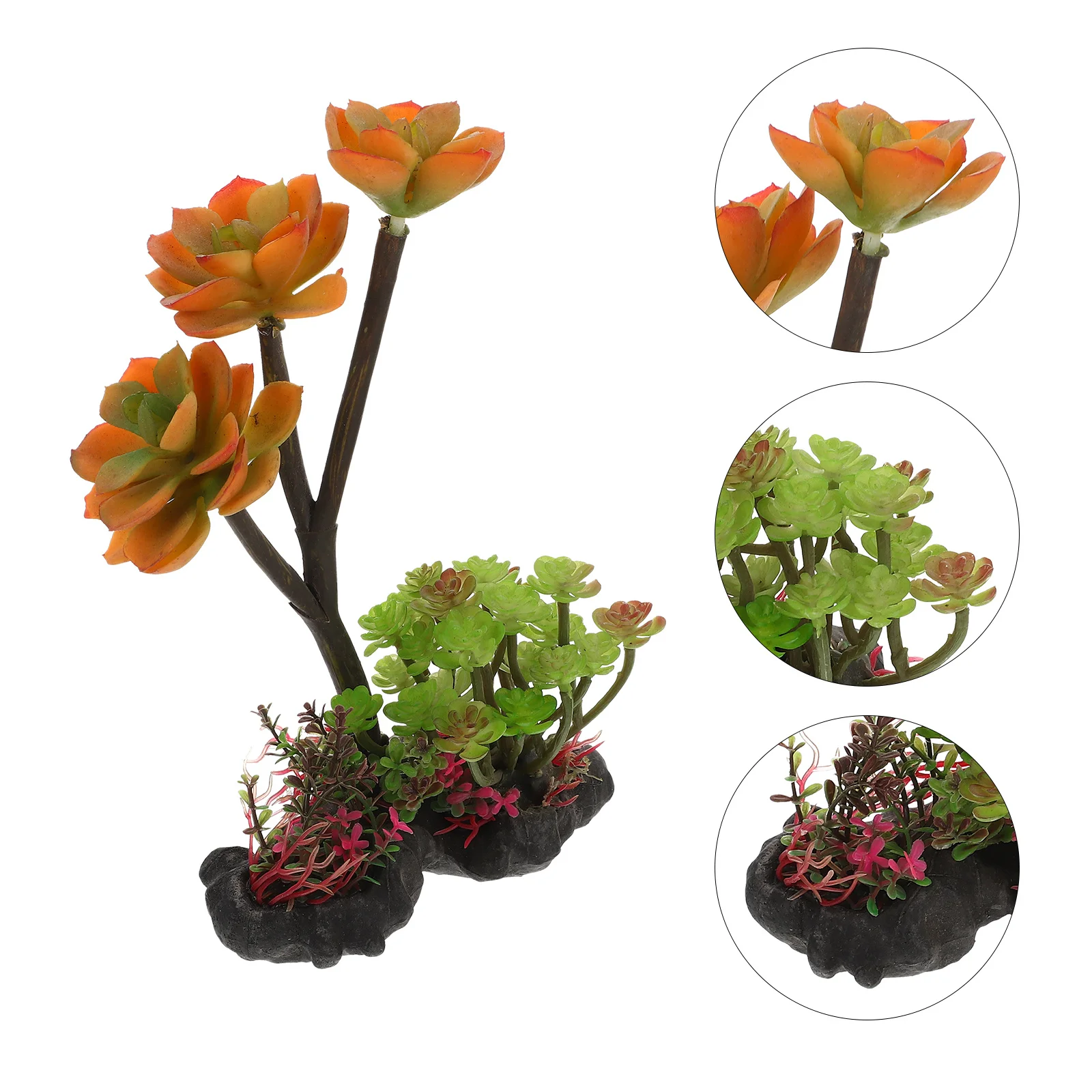 

High-Class Simulation Plants for Aquarium Decor Plastic Fish Tank Plants with Exquisite Details Long-Lasting Fade-Resistant