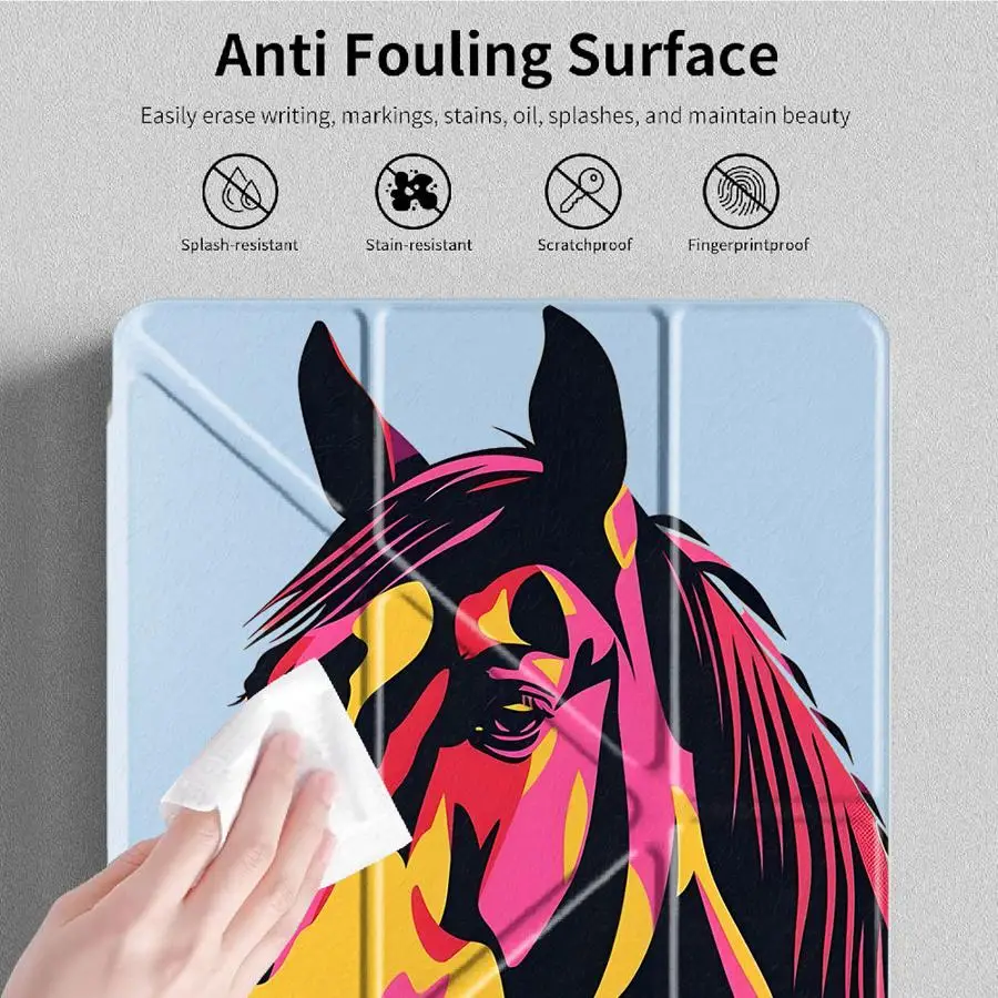 Holder Cover Tablet Case For iPad Pro 11th 10th 9th 8th 7th 12.9inch Pro 2025 Air 4 5 M3 M2 M4 11inch Mini 6 7 Y-Fold Cartoon