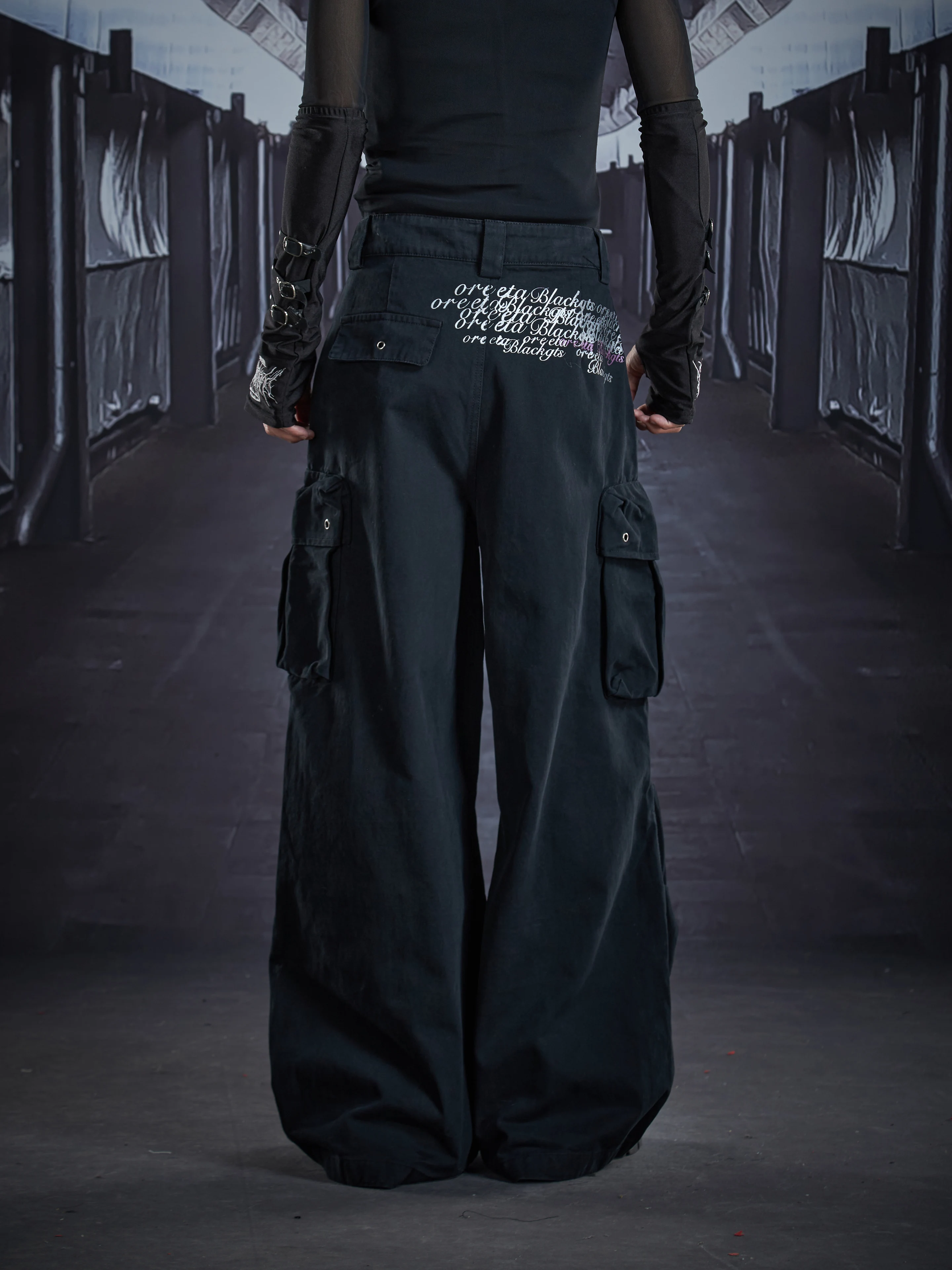 Special-Interest Design American Casual Street Deconstruction Stitching Multi-Pocket Cargo Pants