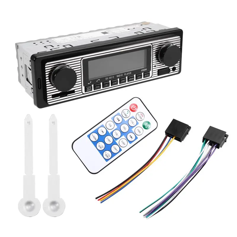 Retro Car Wireless Bluetooth 12V MP3 Player AUX Audio Input Card Insert USB Flash Drive Multimedia Radio New-L94A