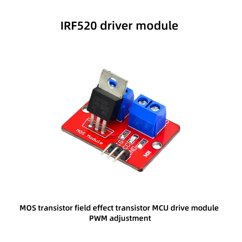 

IRF520 Driver Module, MOSFET, Microcontroller Driver Module, PWM Regulation