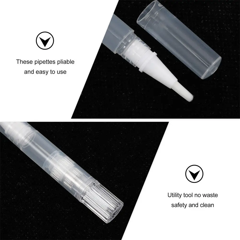 8Pcs Empty Nail Oil Pens Plastic PP Brush Tip Cuticle Oil Holder Portable Manicure Tool Nail Art Brush Pen Lip Gloss Tube view 5