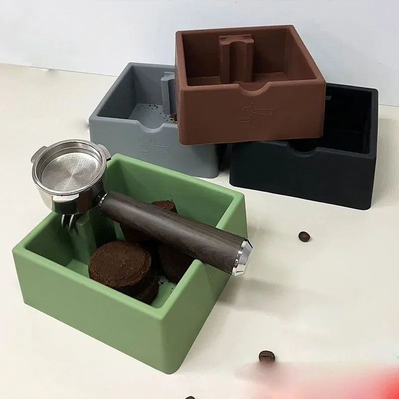 Coffee Machine Handle Accessories Storage Tapping Box Silicone Powder Pad Large Capacity Storage Slag Bucket Powder StorageZI736
