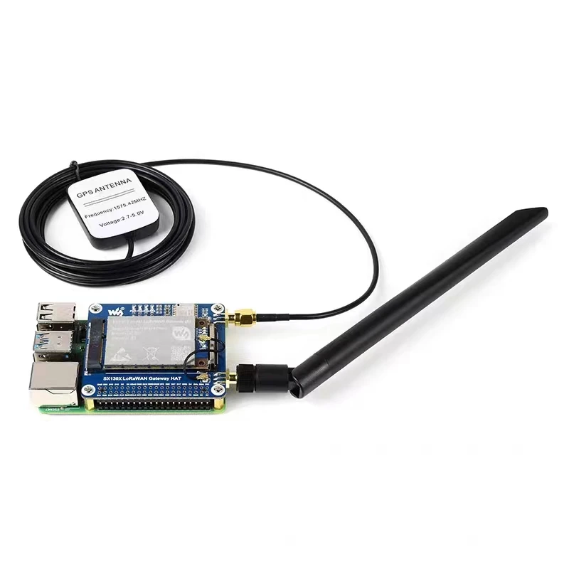 SX1302 868M/915M LoRaWAN Gateway HAT,For Raspberry Pi, Long Range Transmission, Large Capacity, Multi-Band Support