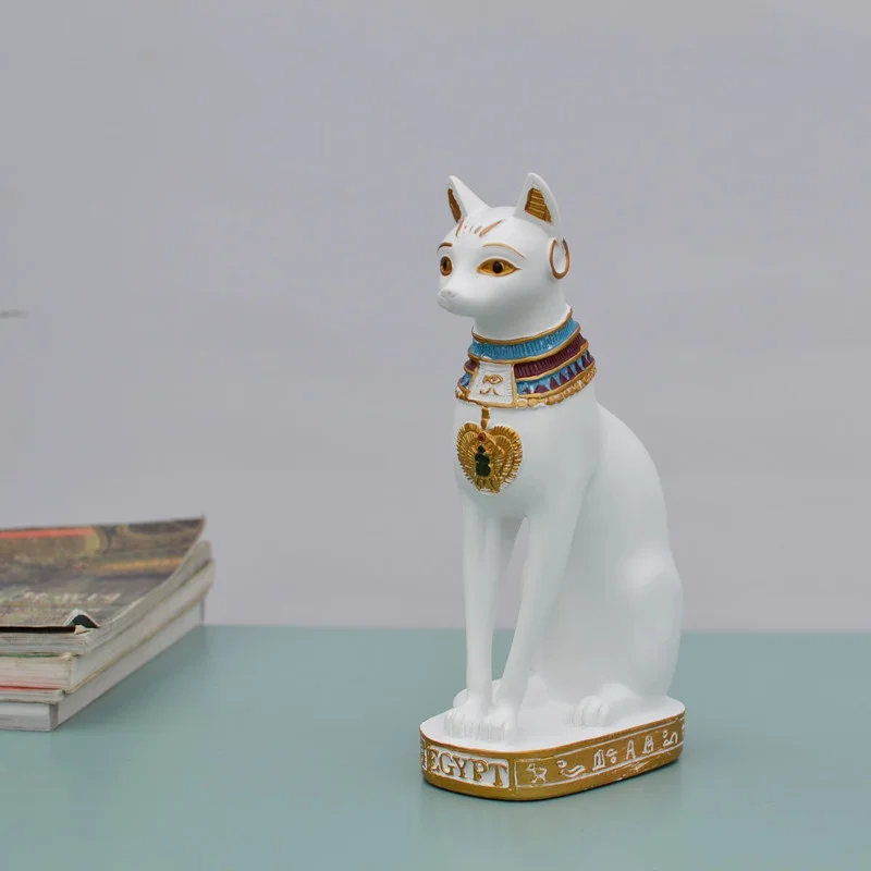 Cat Statue Ornament Egyptian  Figurine  Decoration Vintage  Goddess  Home Garden view 2