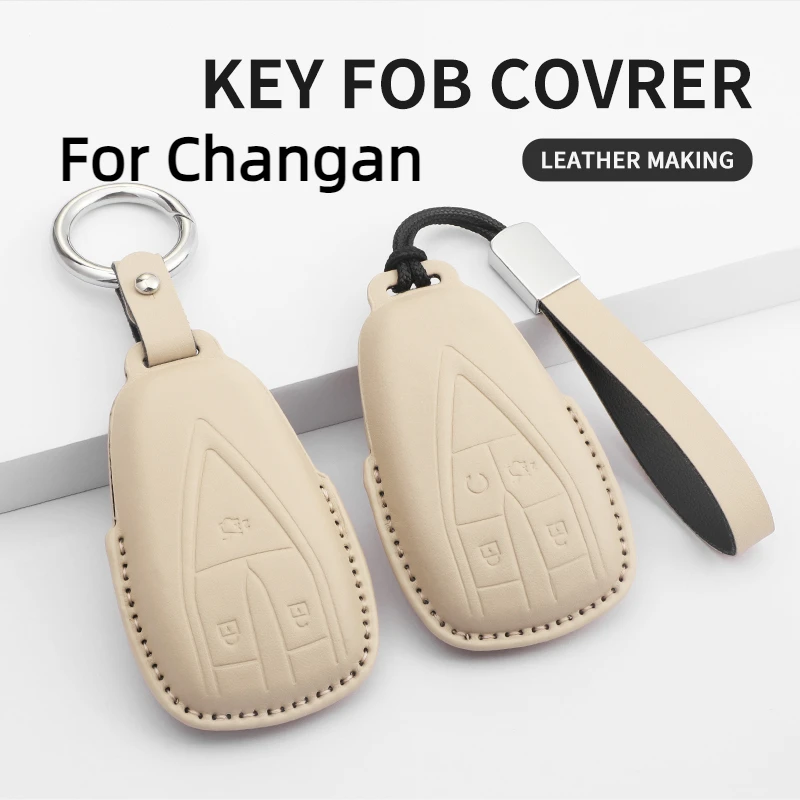 

PU Car Remote Key Case Cover Shell For Changan UNIT UNIK CS35PLUS CS55 PLUS CS75 PLUS Oshan X7 X5 Keyless Protector Key Fob
