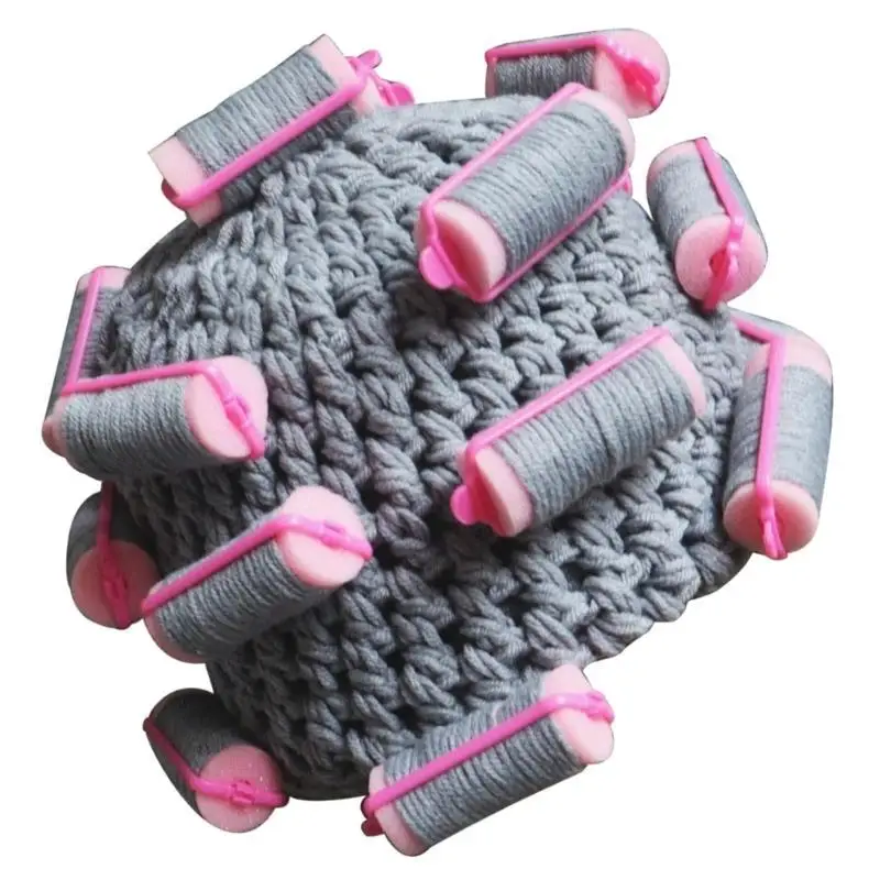 39BD Fashion Curler Hat for Women Funny Knit Curly Hair Hat for Cosplay Party Winter Autumn Role Play Cap Headdress