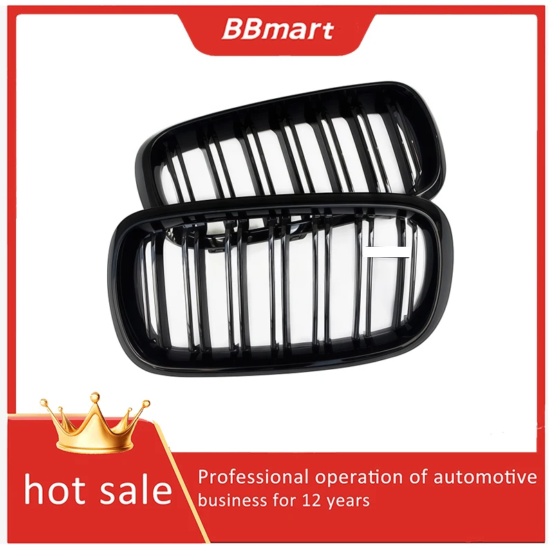

BBmart Front Grille for BMW X5/X6 grille, F15/F16 double-line gloss black grille