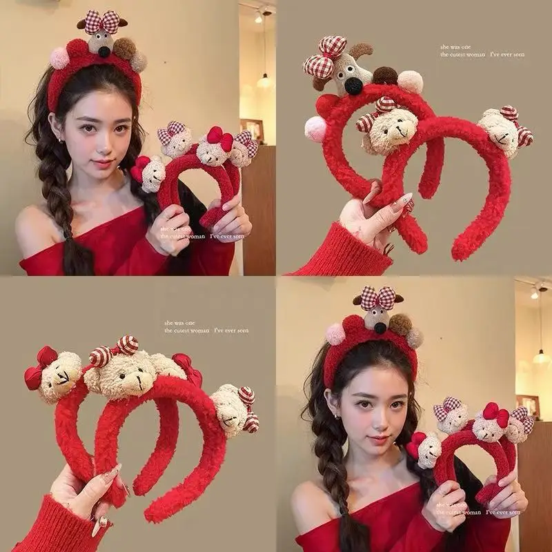 أنيقة القوس الدب الدب غسل الوجه هيرباند للفتيات 2024 جديد المضادة للانزلاق واسعة حافة عقال لطيف دبوس الشعر إكسسوارات الشعر