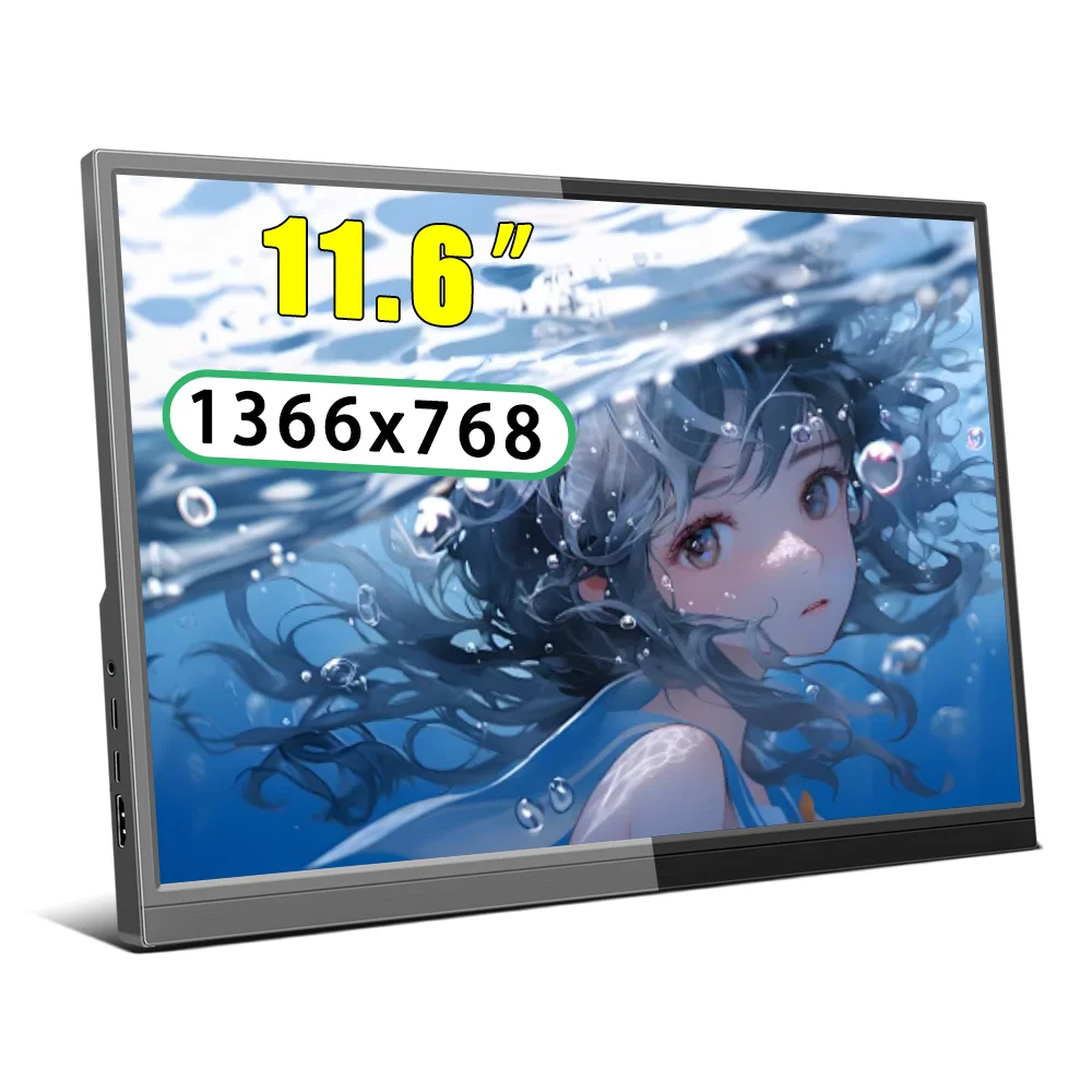 

PC Gamer 11.6 inch 1366x768 Portable Monitor Secondary Display HDMI-compatible Type-c For PS4/PS5 Switch Xbox Loptap Screen