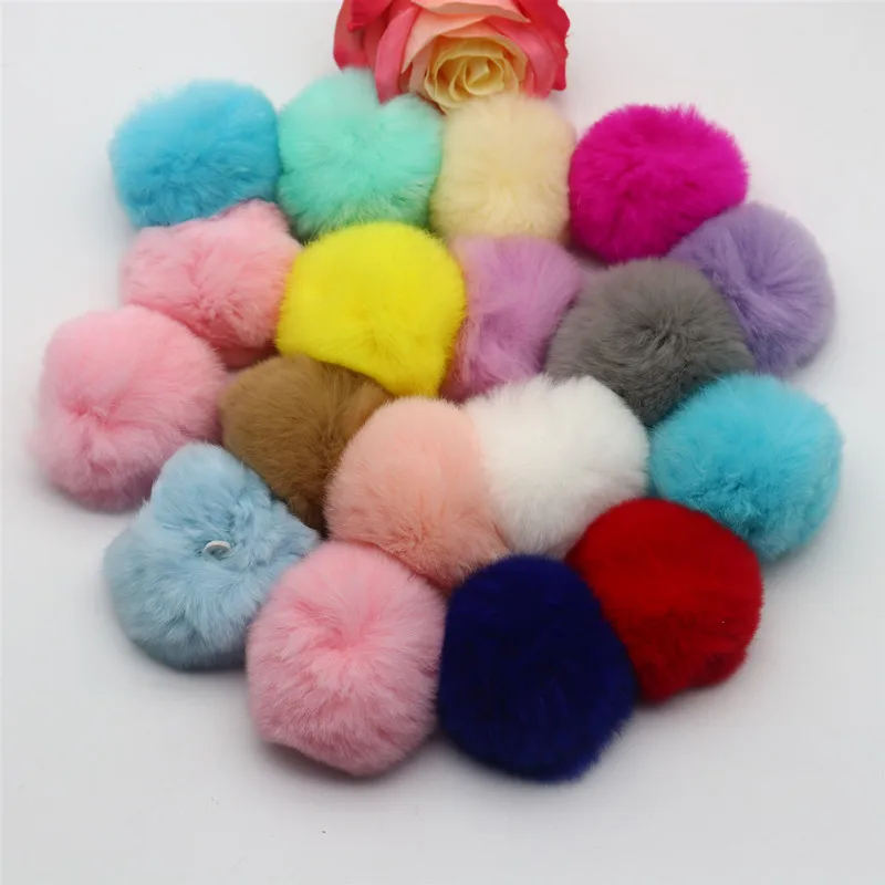 25pcs 6cm 8cm Pompom Soft Pompones Faux Fur Pom Poms DIY Kids Toys Wedding Decor Pompon Felt Ball Sewing Craft Supplies