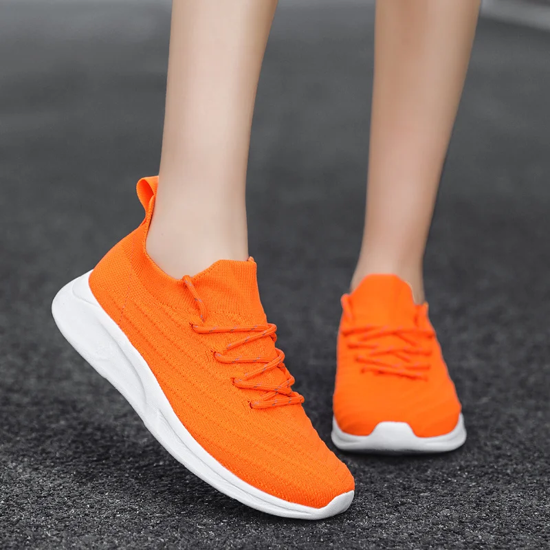 Professional Running Shoes For Man High-quality Outdoor Orange Women Running Sneakers Light Breathable Men\'s Sports Shoes 2024