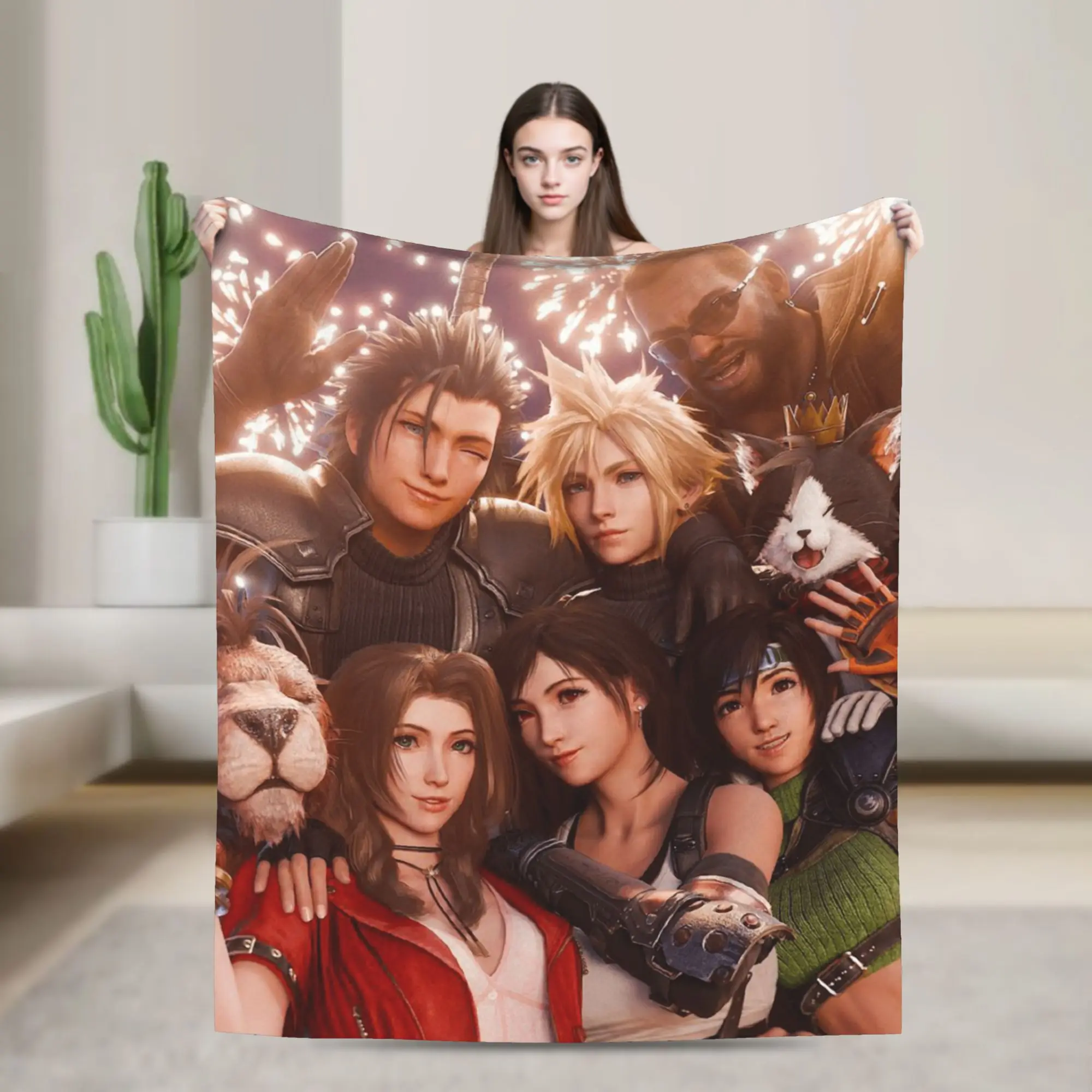 

Фланелевые одеяла Finals Fantasys, зимнее мягкое прочное одеяло для детской гостиной, графическое покрывало, чехол для дивана-кровати