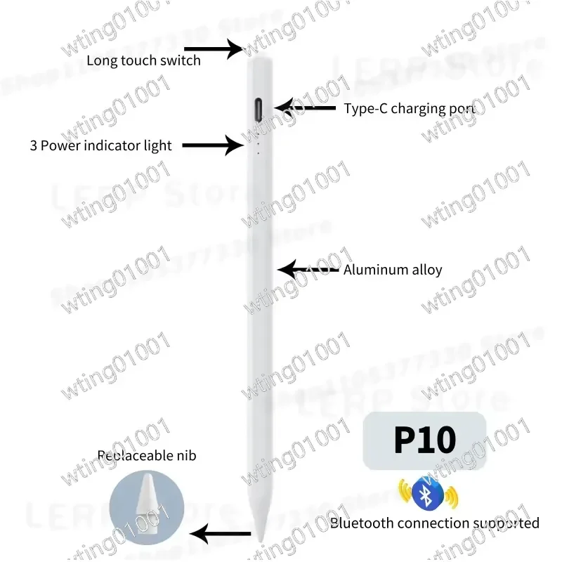Fast Charging Stylus Pen Featuring Original Tip Tilt Support and Palm Rejection for Touchscreen Tablets