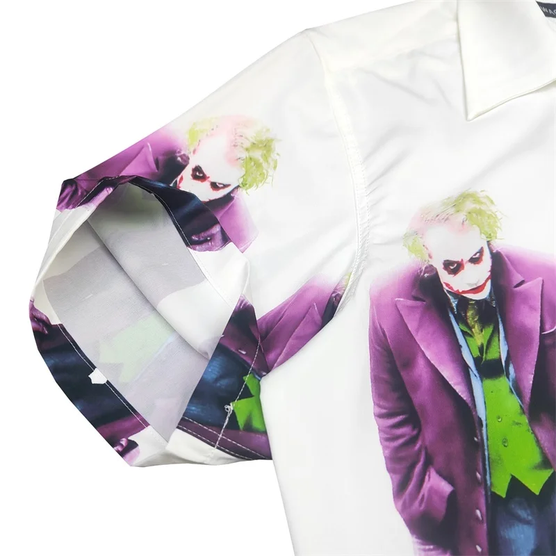 WACKO MARIA 25ss Latest White Black Movie People Poster Summer Hip Hop Brand Short Sleeve Shirt Mens Womens Fashion Shirt