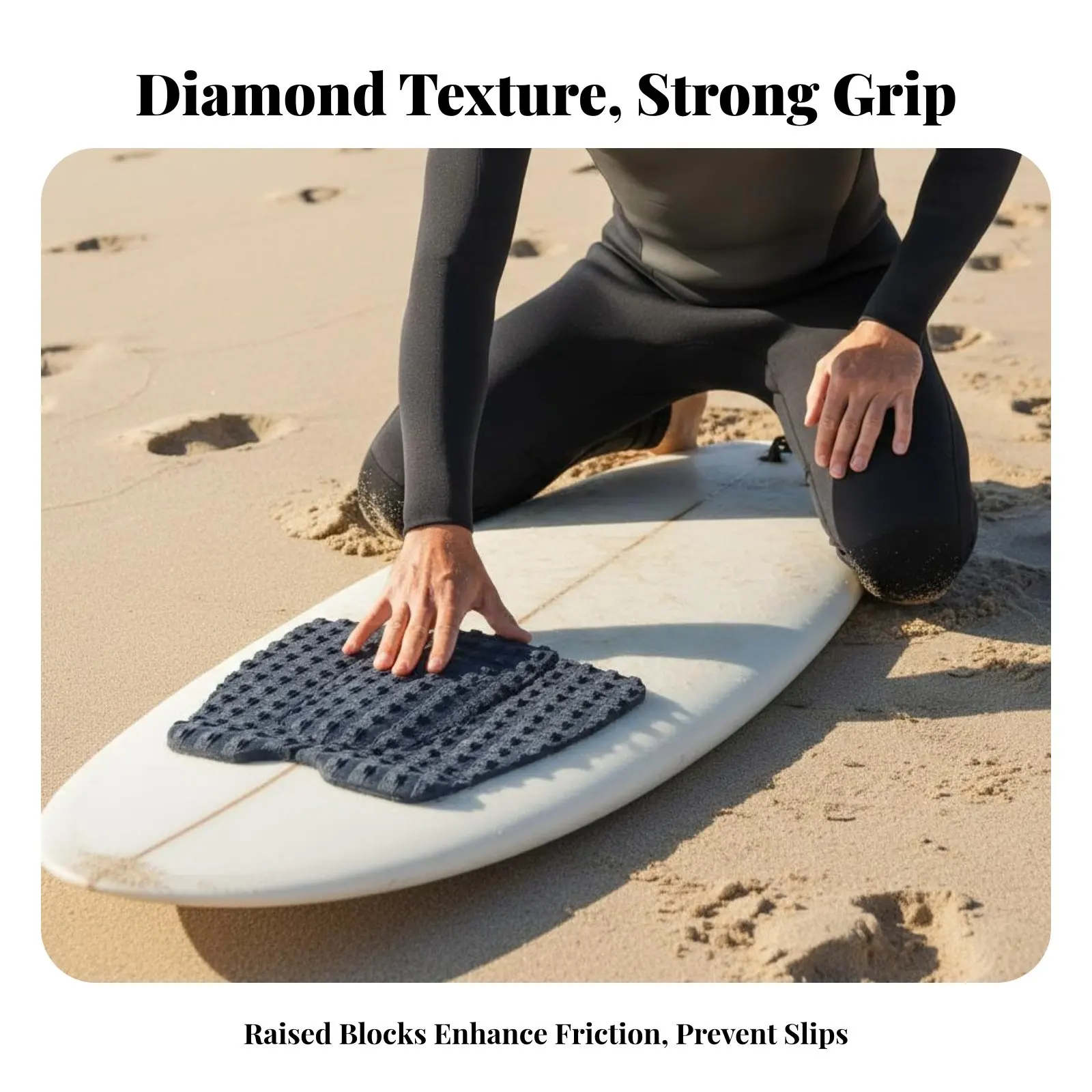 

Wave Board Tail Pad Waterproof Wave Board Traction Pad Non-Slip Paddleboard Grip Long-Lasting Wave Ing Accessory Geometric