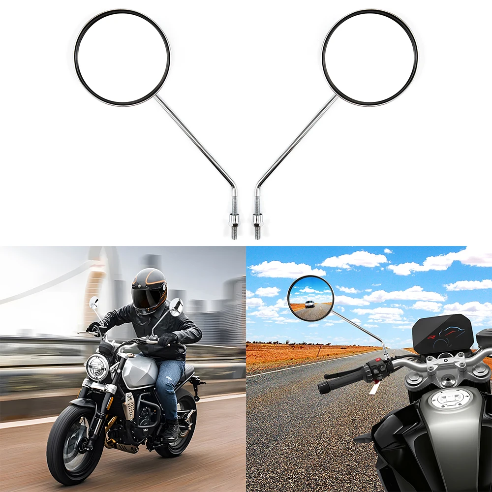 8mm Universal Motorcycle Scooter Rearview Mirrors Side Mirror For Dio 50 Giorno AF24 AF55 AF54 AF52