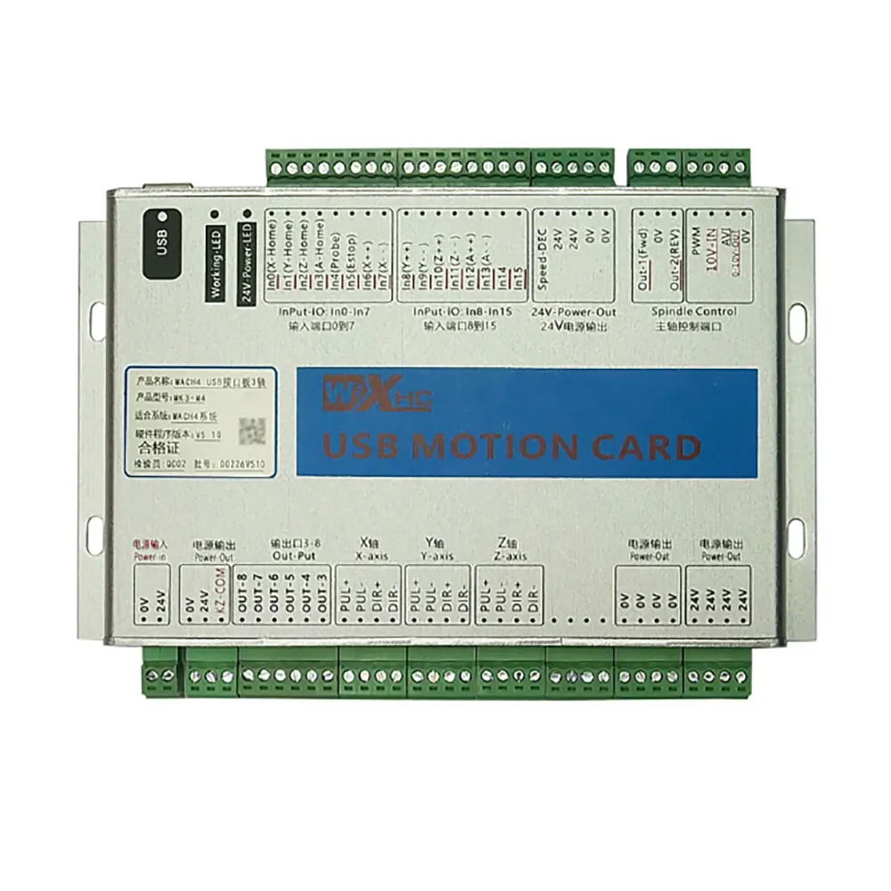 Scheda driver di controllo del movimento CNC Mach3 Mach4 da 2000 KHz Scheda breakout Porta USB e Ethernet a 3/4/6 assi per controller macchina CNC