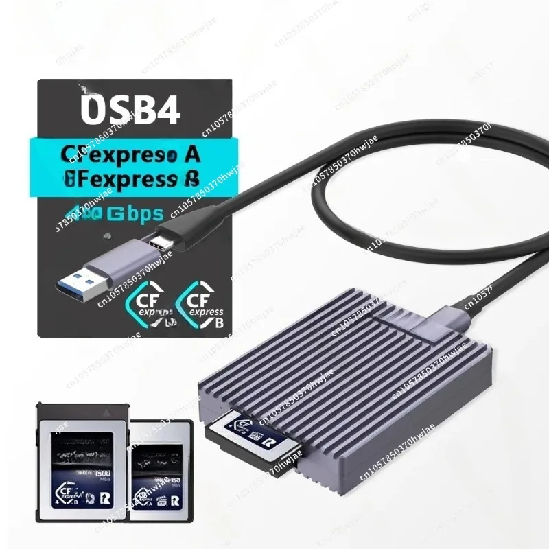 USB4 CFexpress Type A/B Card Reader - 40Gbps Thunderbolt 4, Compatible with CFeA, CFeB, SD4.0, TF4.0, XQD, CFast