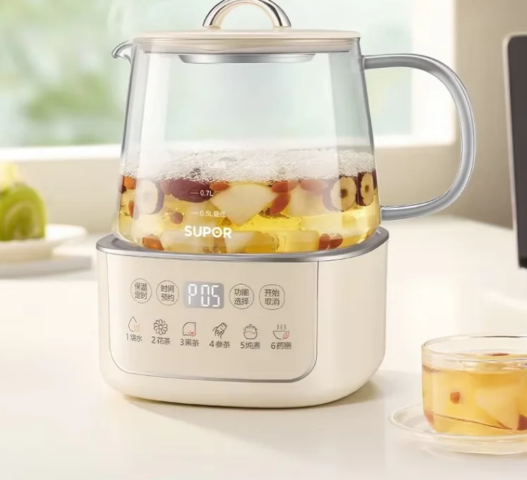220V Supor All Glass Health Pot New Office Small Constant Temperature Tea Maker Kettle H