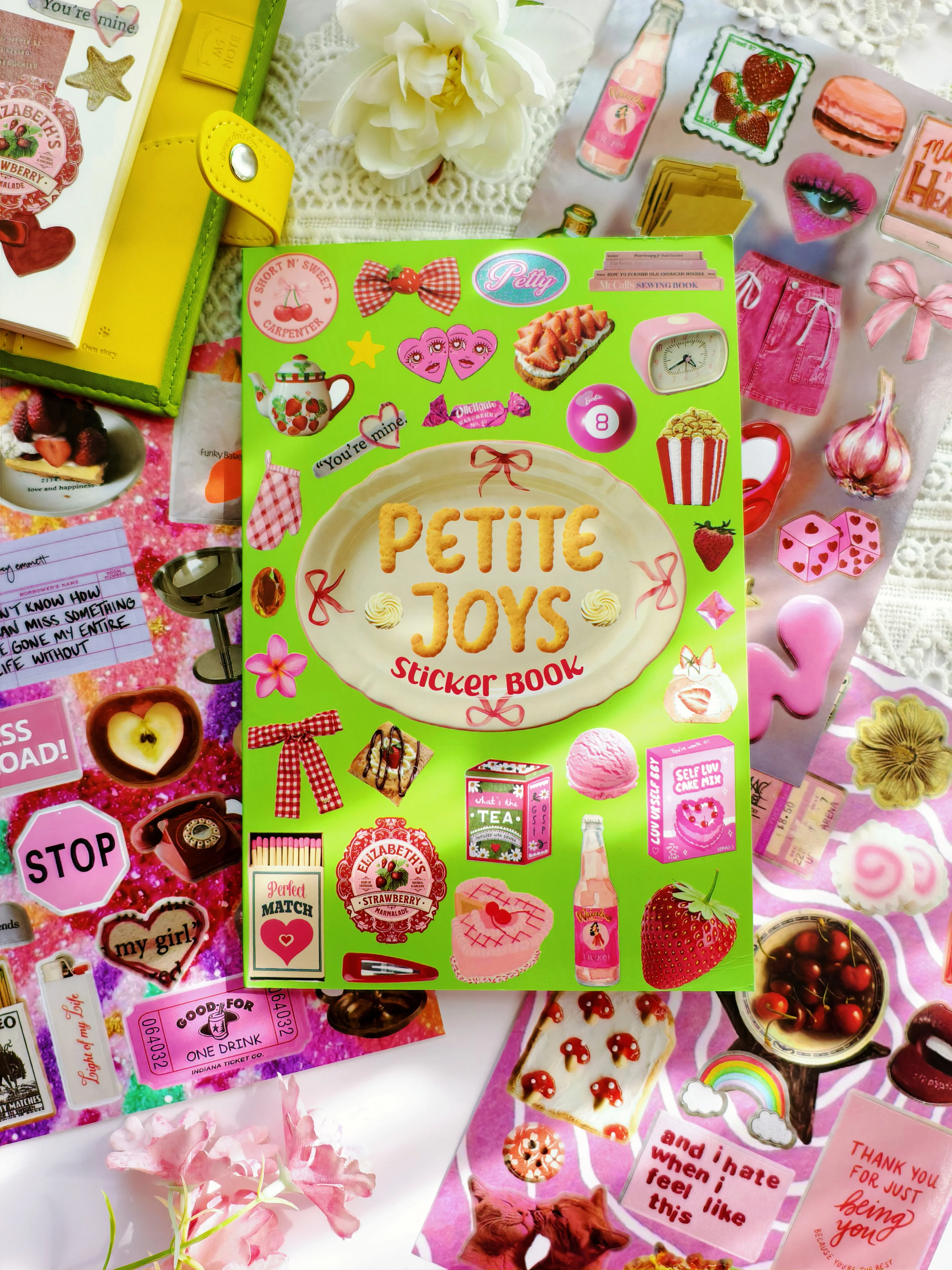 Random Cover 30 Sheets American Style Sticker Book, Sweetheart Stickers for Adults, DIY Scrapbooking Phone Cases Laptops Party