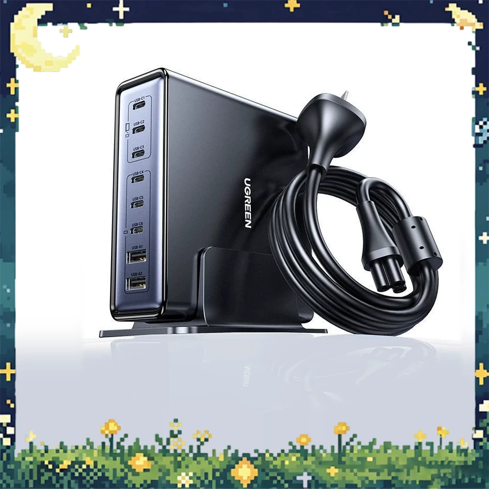 UGREEN UGREEN 55763 Desktop GaN Charger 200W 8-Port 6 USB-C 2 USB-A PD PPS Fast Charging for Phones Tablets and Laptops - Aliexpress Deal