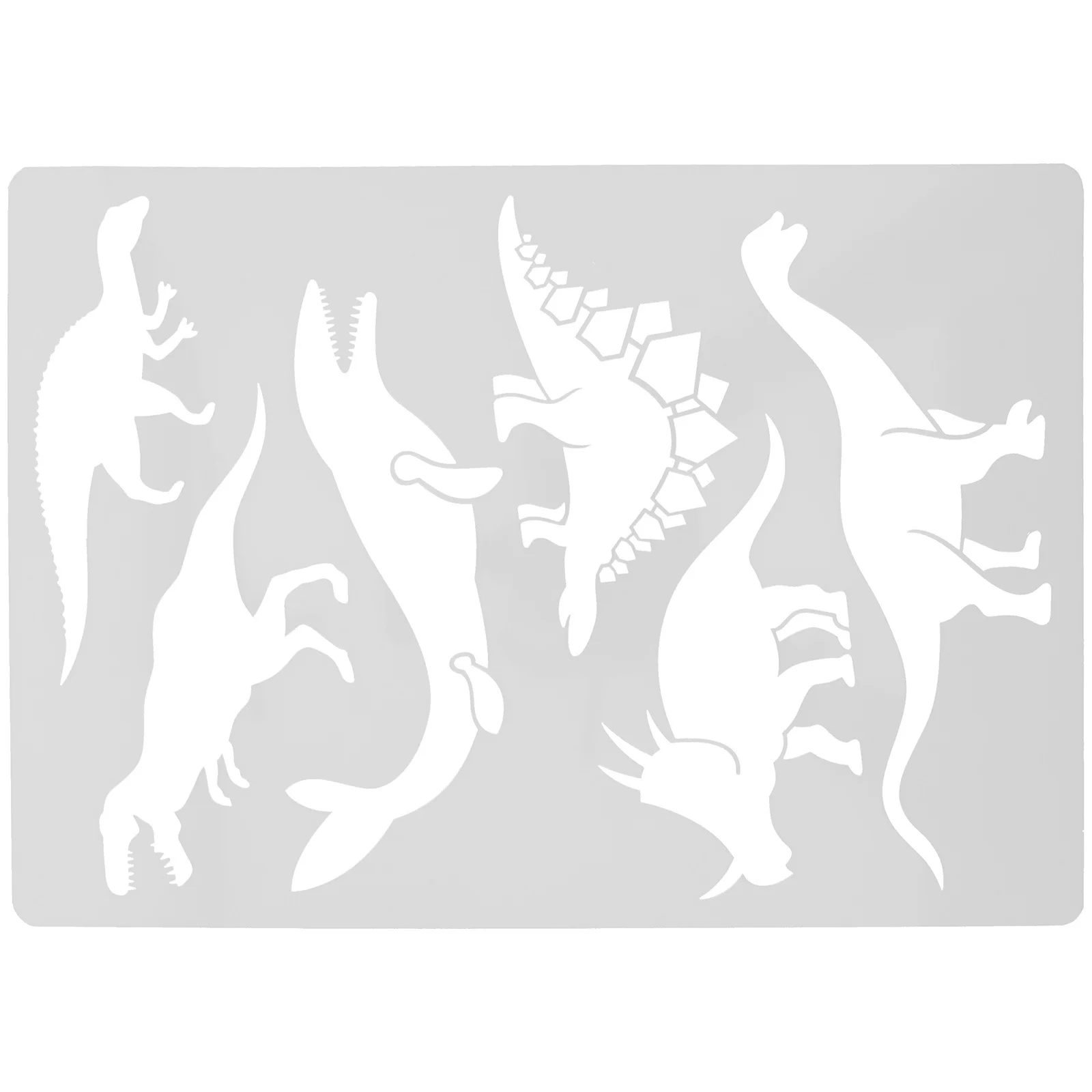 قالب استنسل للرسم المجوف على شكل ديناصور يمكنك صنعه بنفسك استنسل رسم بلاستيكي قابل لإعادة الاستخدام للاستخدام في الفصول الدراسية