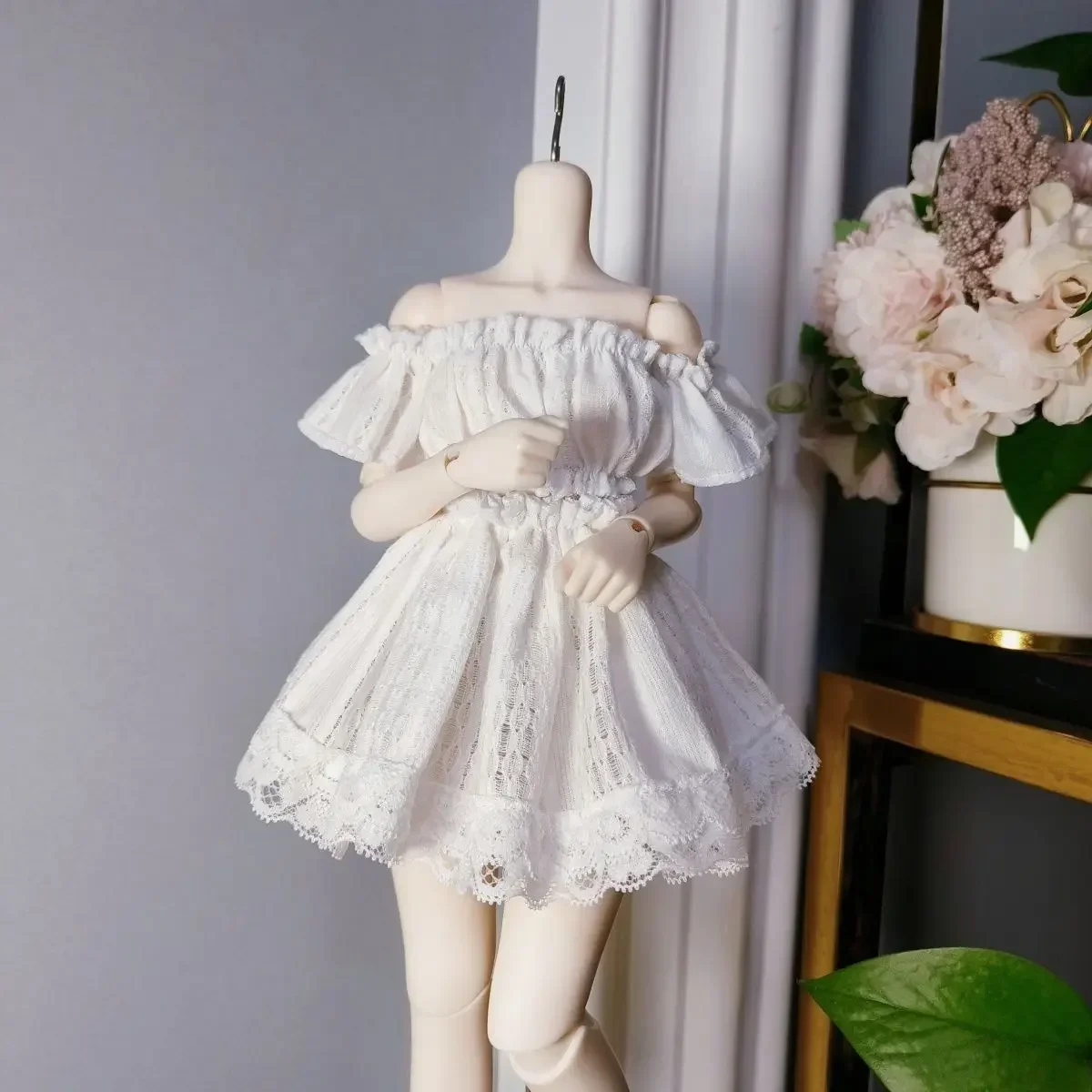 

(Customized) Doll's Clothes for 45/60cm Female Bjd Doll 1/4 1/3 Lace Short Skirts Girl Toys Dress Up Doll Accessories,no Doll