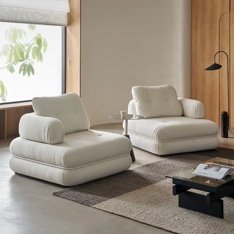 

Simple modern fabric sofa living room tofu block module combination three-person chenille