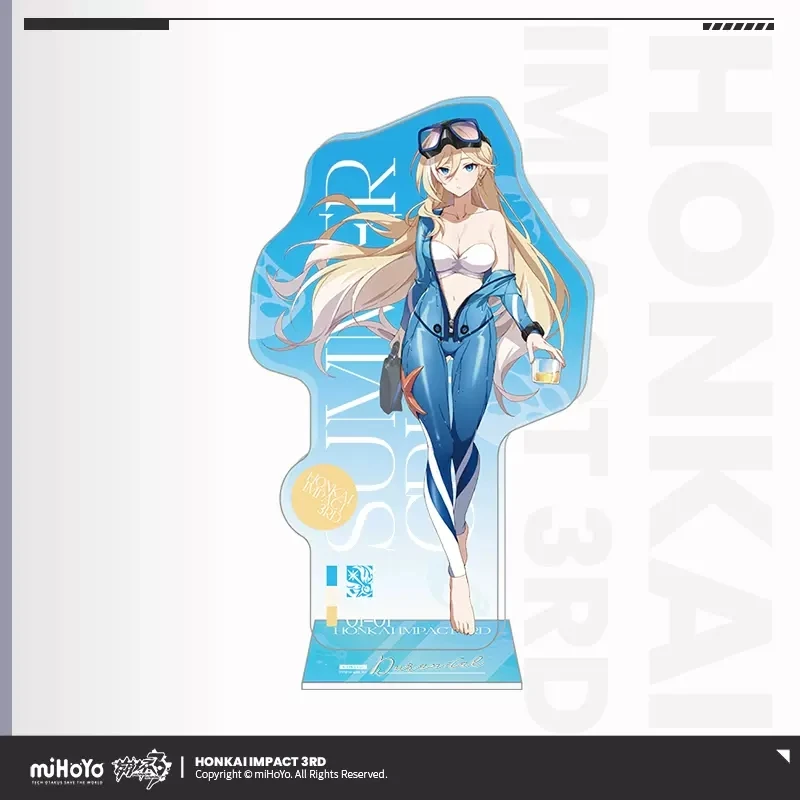 3D Game Honkai Impact 3 Cosplay Standbeeld Zomer Cruise Accessoires Anime Badmode Stand Bronya Kiana Acryl Cijfers Ornamenten