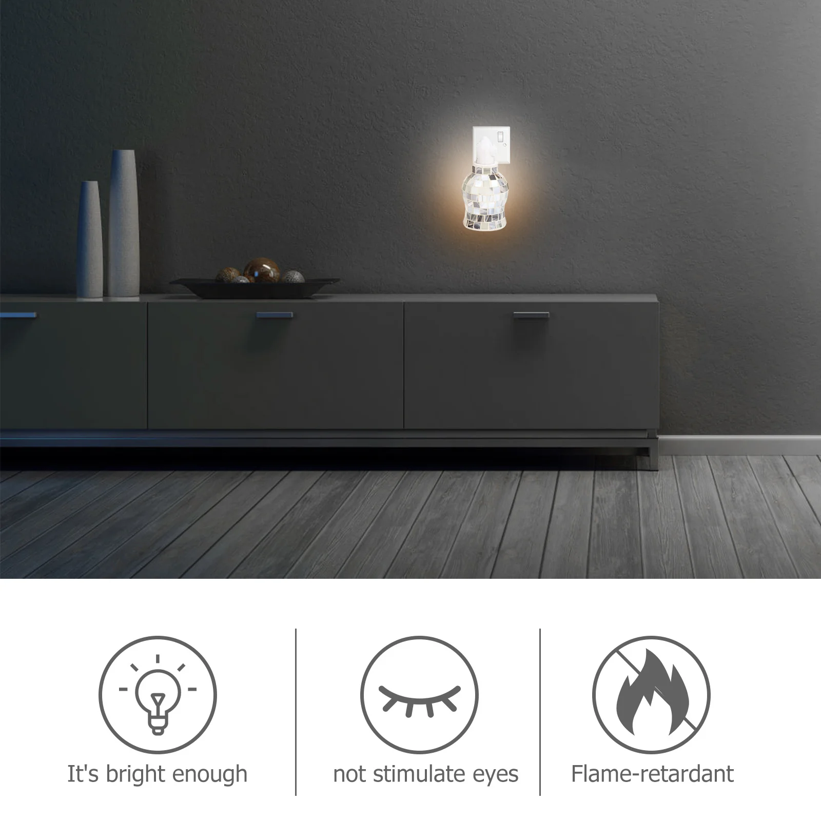 

1Pcs Aromatherapy Essential Oil Diffuser Lamp Smokeless Fragrance Warmer Plug-in Wax Melter for Bedroom Yoga Spa Decor Night