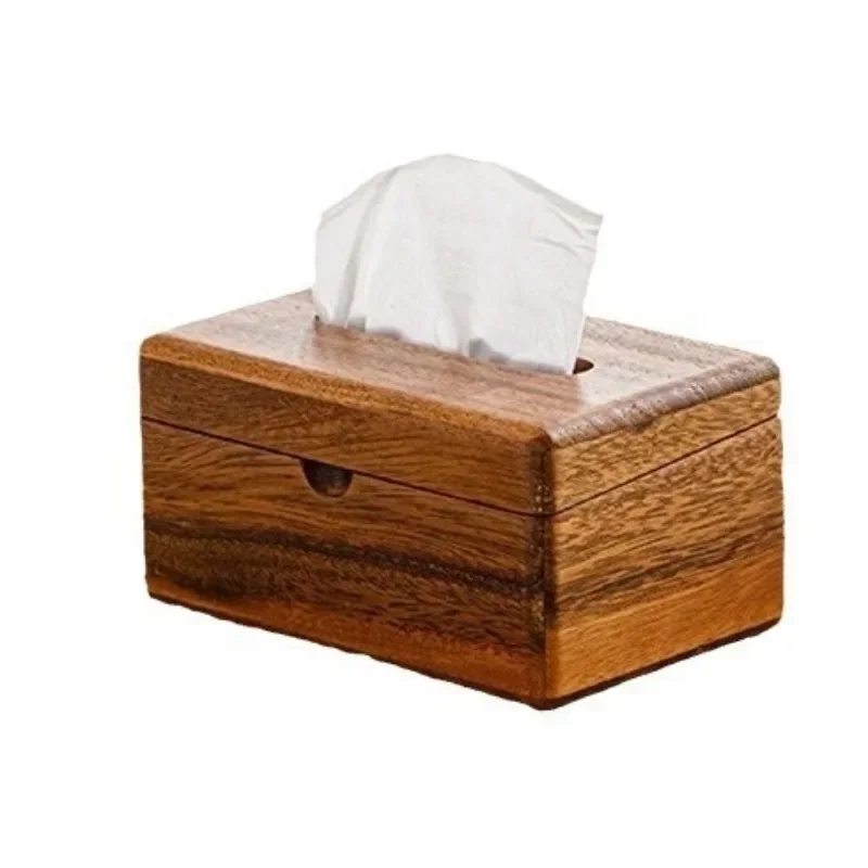

Solid Wood Walnut Tissue Box Bedroom Living Room Home Desktop Finishing Retro Tea Table Restaurant Storage Boxes