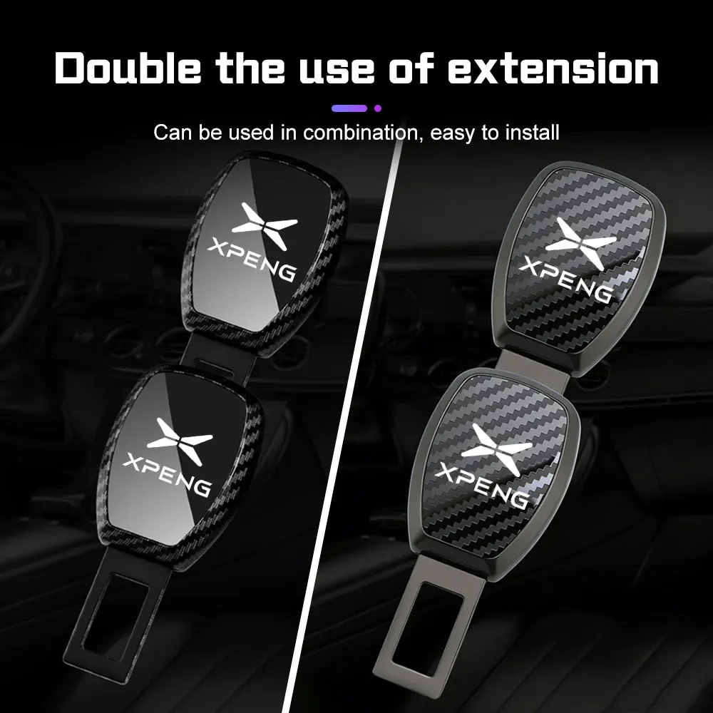 Seat Belt Extender Plug Car Safety Buckle Clip Auto Interior Accessories Seatbelt Extension Connector For XPeng G6 G9 P7 P5 4