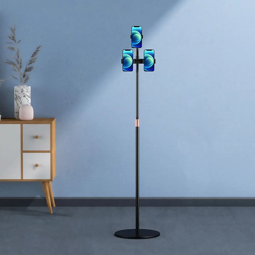 

Three special floor stands for mobile phone stand live broadcast, live broadcast stand, professional floor telescopic stand