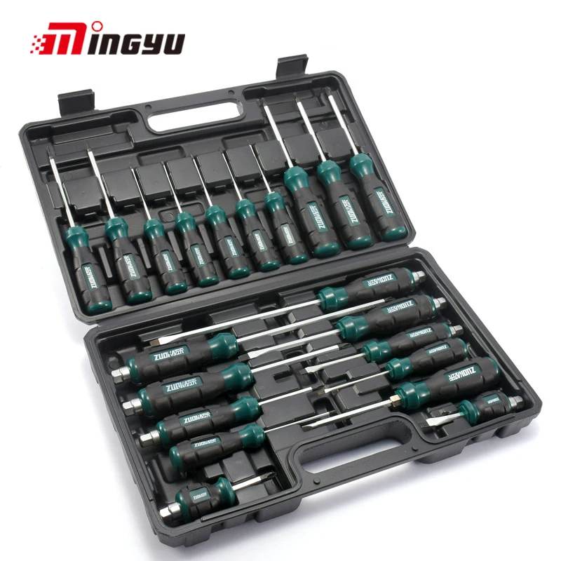 

Star Cross Knocking Screwdriver Set For Home Repairing Heavy Duty Torx Slotted Phillips Screw Drive Tools Kit With Case