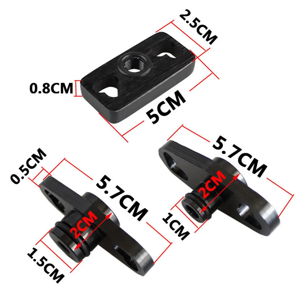 Aluminum Turbo Fuel Rail Delivery Regulator Adapter With Fittings Fuel Pressure Regulating Valve For Honda Mitsubishi Toyota