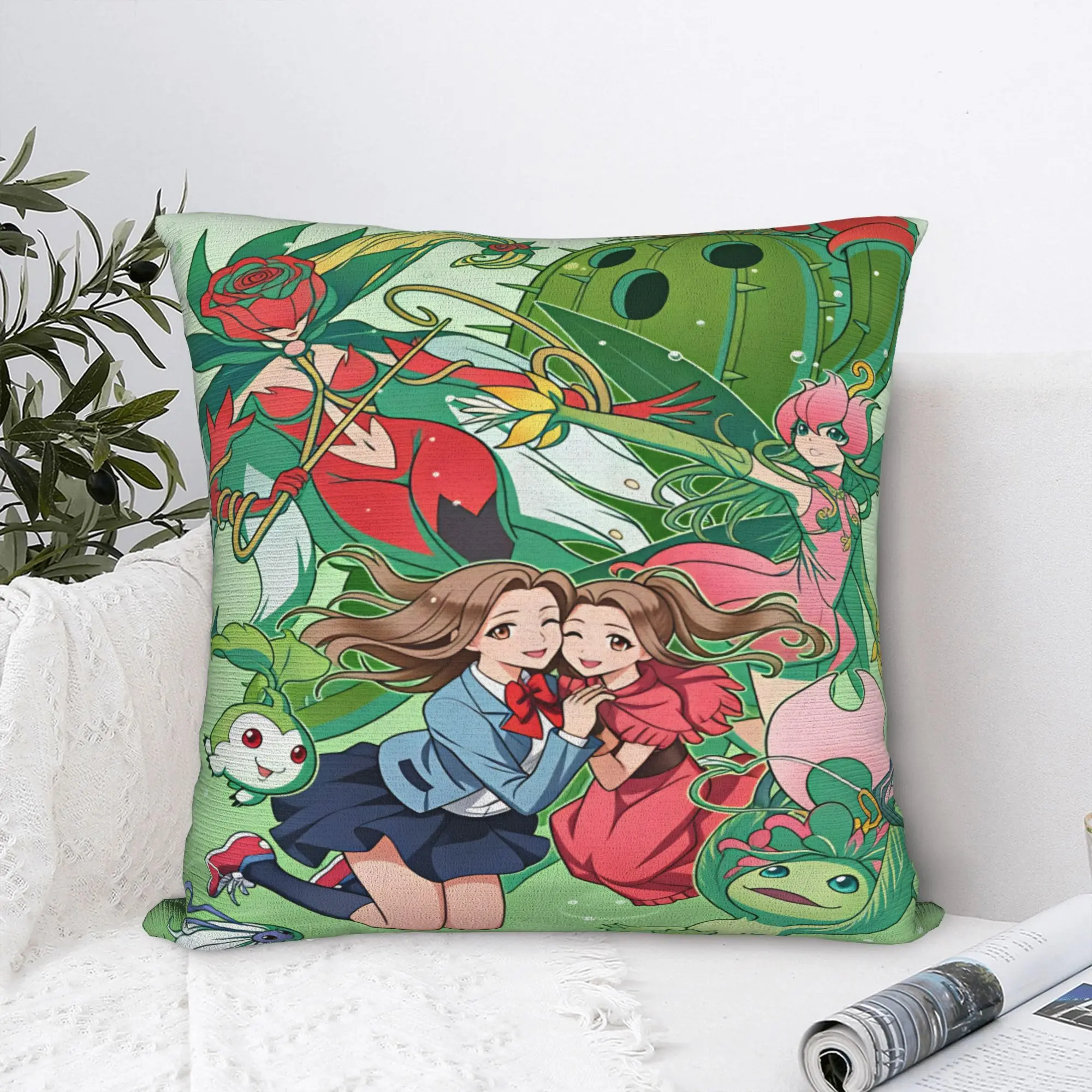 Digimons Pillow Case  Square Pillow Cover Cute Funny Cushion Cover For Chair Sofa Home Decor