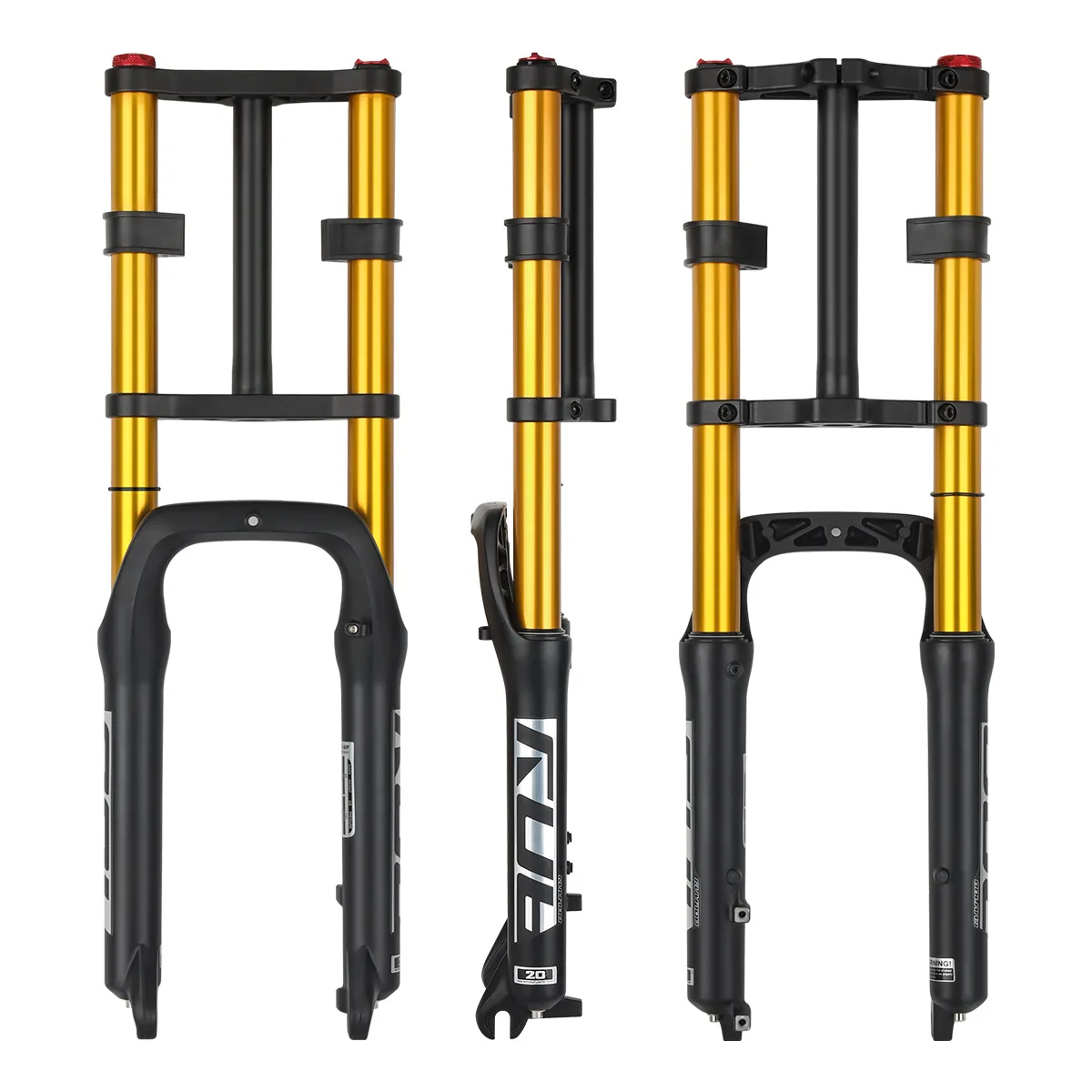 Fatbike Fork 20x4.0 Mtb Double Shoulder Suspension 160mm Strike 34mm Stanchion 28.6mm Steering Tube 160mm Disc Brake 9mm Dropout