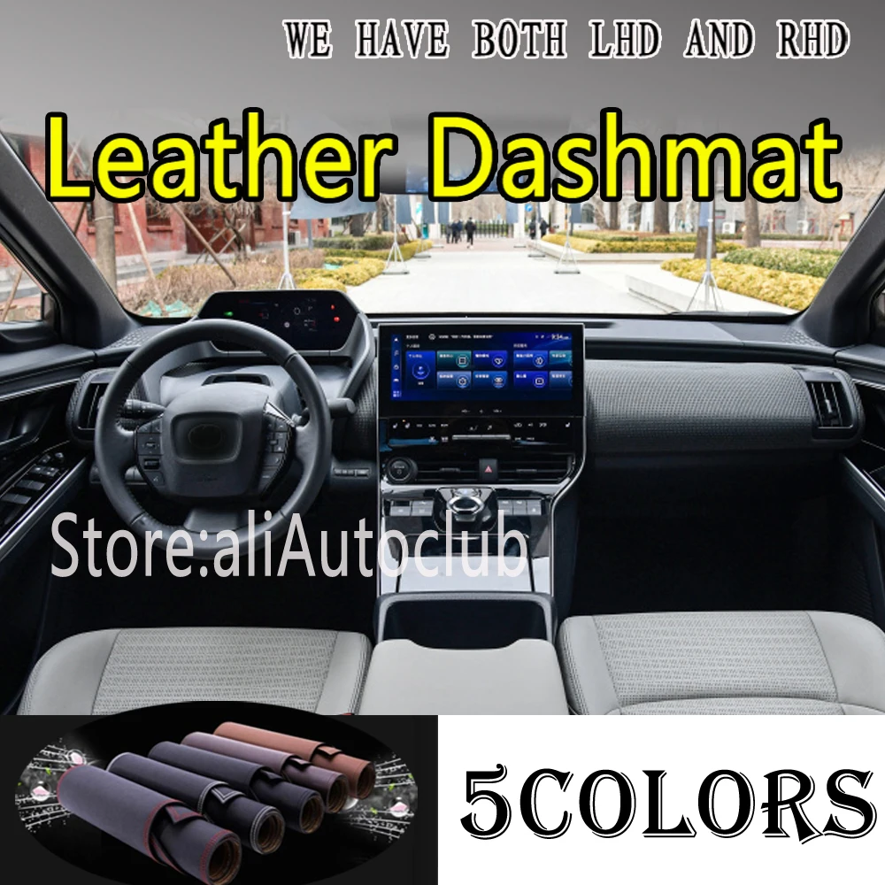 

Leather Dashmat Dashboard Cover Pad Dash Mat Car Accessory Protector Auto Sunshade for Toyota BZ4X EV 2022 2023 EA10