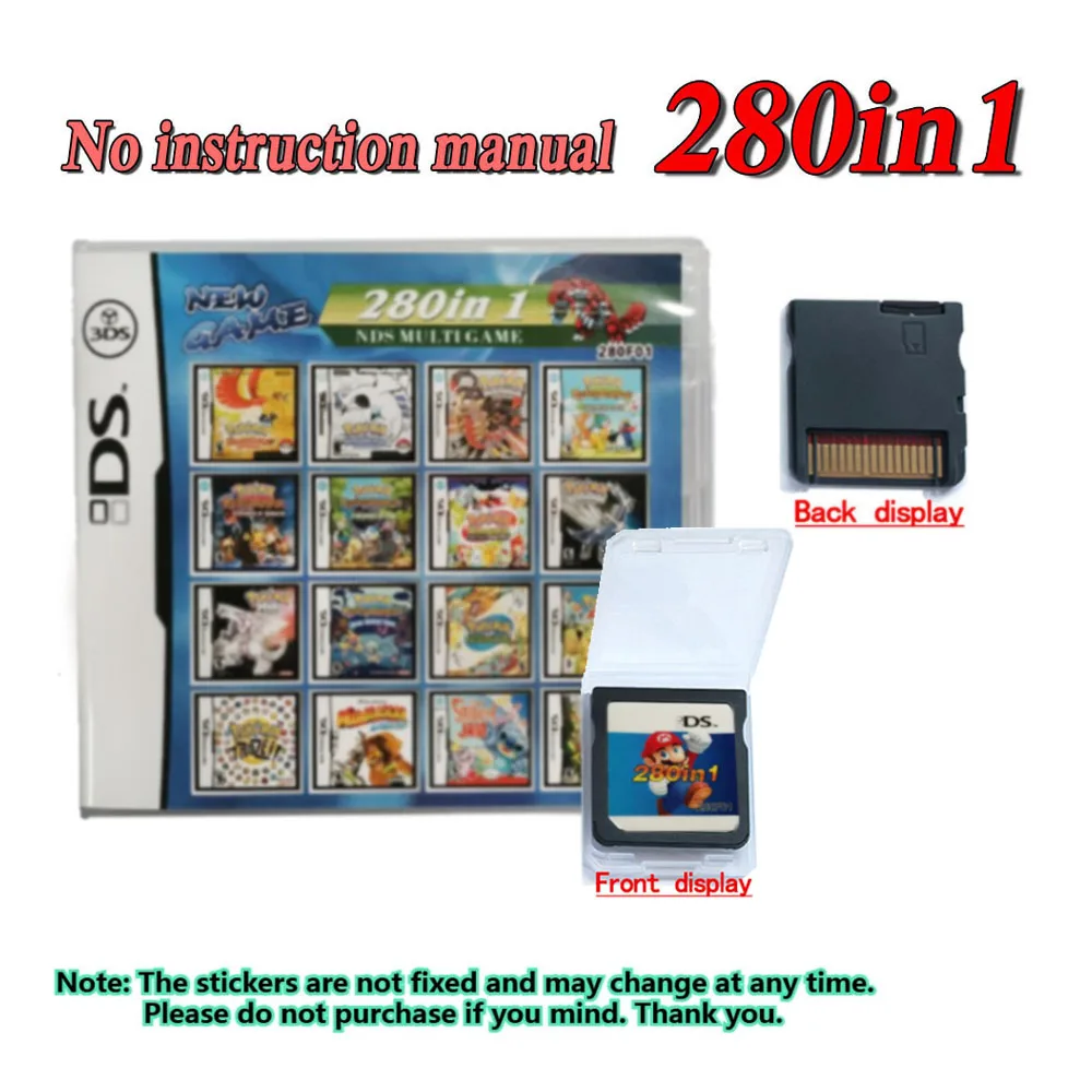 4300 in 1 Compilation DS NDS 3DS 3DS NDSL Game Cartridge Card Video Game Handheld Player (R4 card) 23in1/208in1/280in1/482/486 view 4